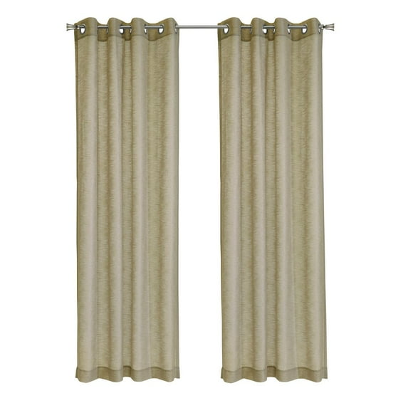 Boucle Sheer Grommet Curtain Panel 52 x 84 in Tan