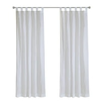 Habitat Crushed Sheer Tab Curtain Panel 52 x 63 in White