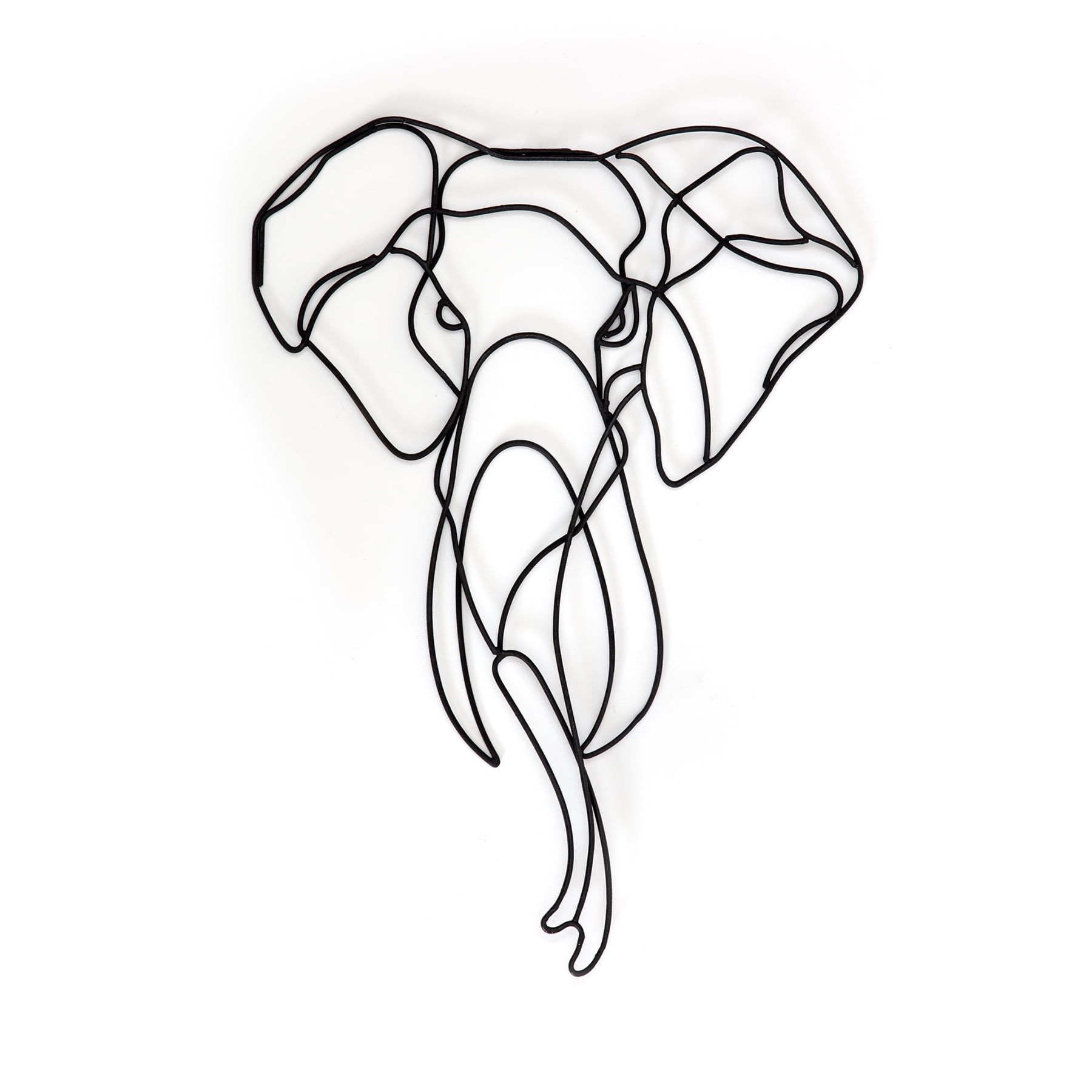 Asha Black Iron Elephant Wall Art, 20" x 28"