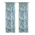thumbnail image 1 of Jacobean Garden Light Filtering Dual Header Curtain Panel 52 x 54 in Blue, 1 of 7