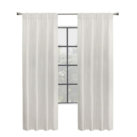 Habitat Mulberry Light Filtering Dual Header Curtain Panel 54 x 95 in White