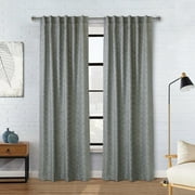 Habitat Odessa Light Filtering Dual Header Curtain Panel 52 x 63 in Grey