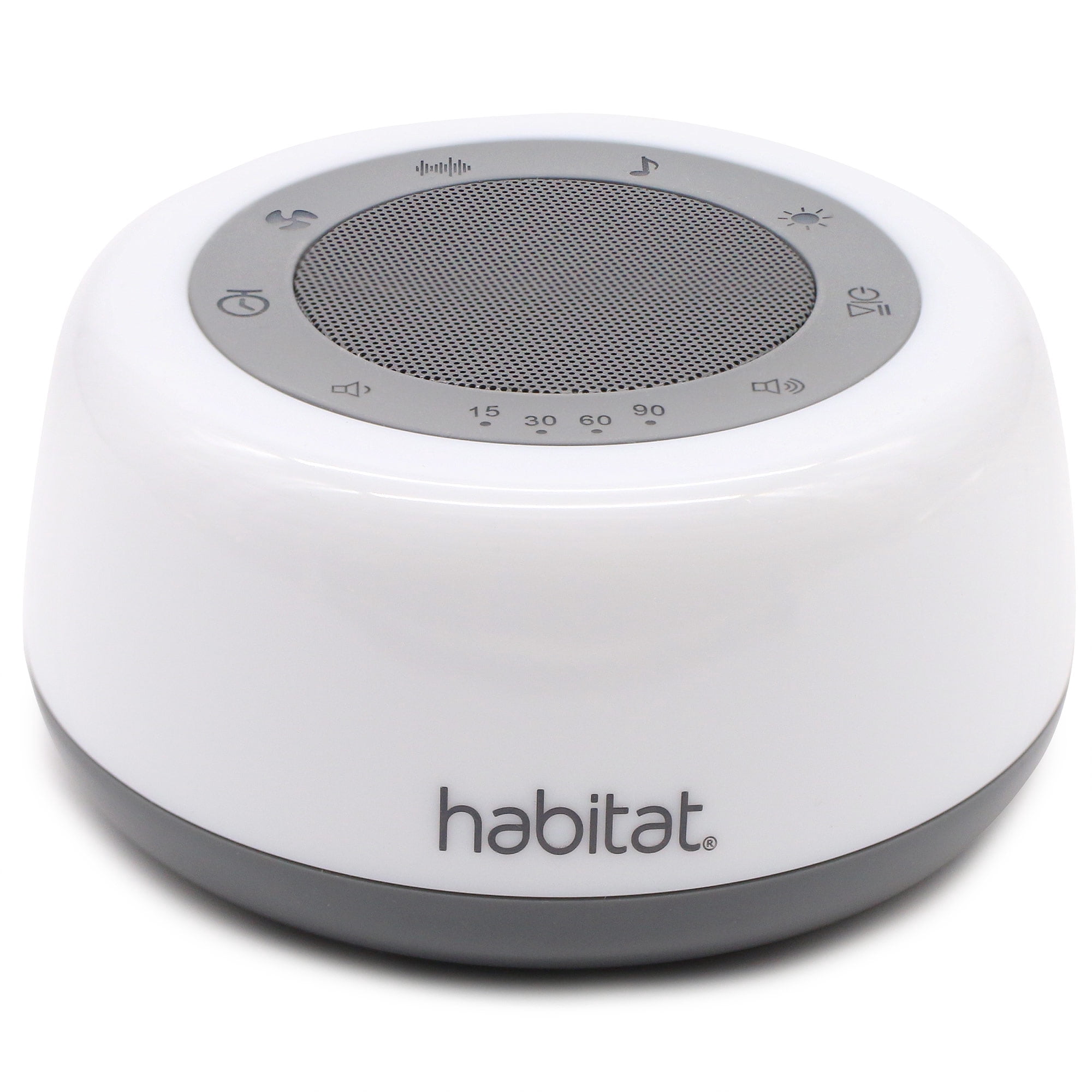 Habitat White Noise Machine, Multi-Color Night Light, 25 Relaxation Sounds, Bluetooth, 4 Timer Options, 17 Volume Levels