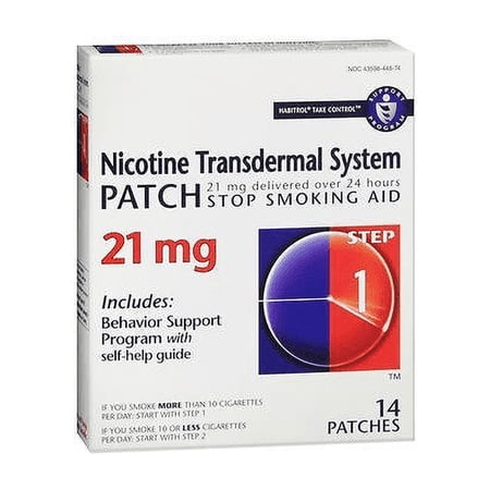Habitrol Nicotine Transdermal Stop Smoking Aid Patch Step 1, 14ct, 5-Pack