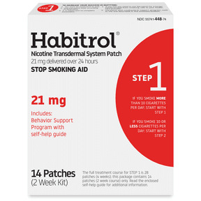 Habitrol Nicotine Transdermal Patches Step 1, 21 mg, 14 Count, Stop Smoking Aid