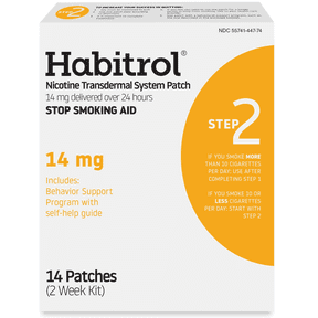 Habitrol Nicotine Transdermal Patch Step 2 Stop Smoking Aid 14 mg 14 Count