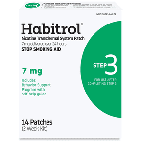 Habitrol Nicotine Transdermal Patch System Step 3, 7 mg, Quit Smoking Aid, 14 Patches