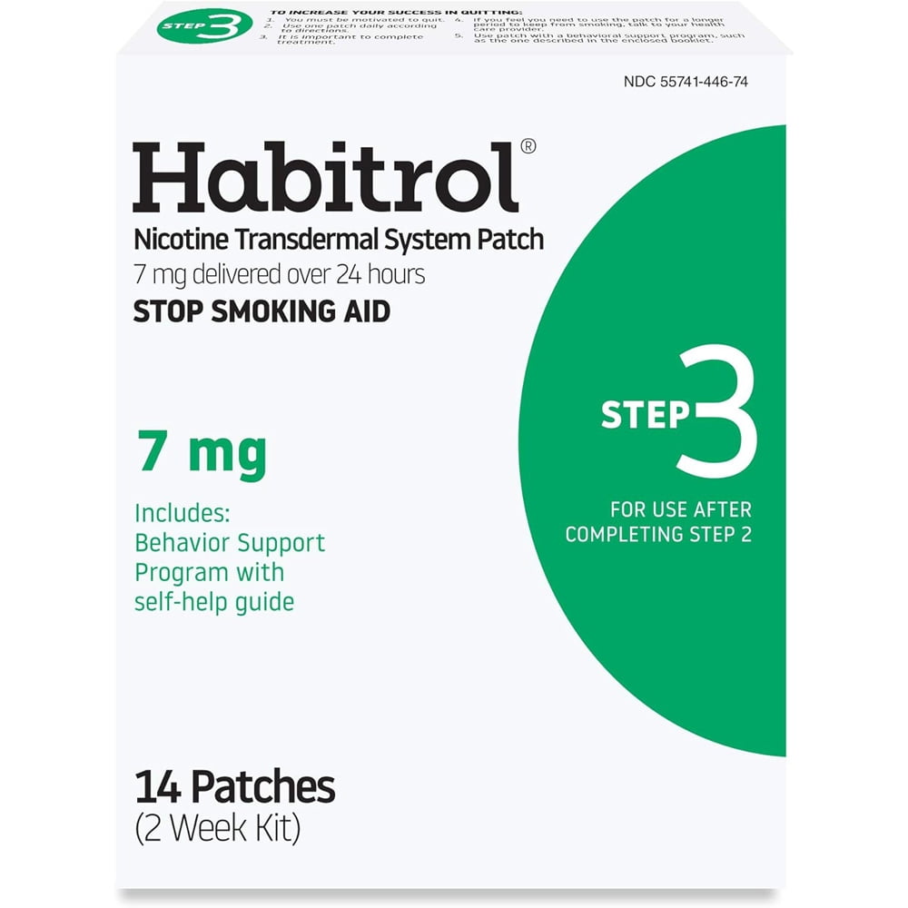Habitrol Step 3 Nicotine Transdermal System Patch, 7 mg, 14 Count