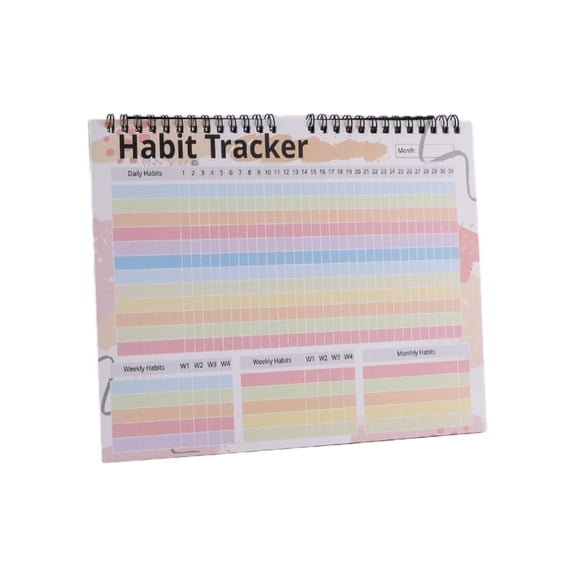 Habits Trackers Calendar Daily Goal and Habits Trackers Colorful Life Planner for Effective Time Management