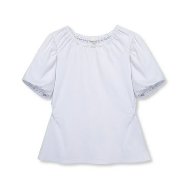 Habitual girls  Puff Sleeve Cutout Top, G10, White