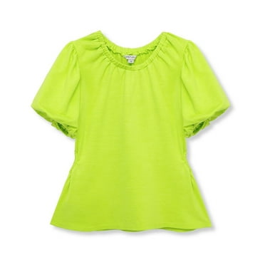 Habitual girls  Puff Sleeve Cutout Top, G7-8