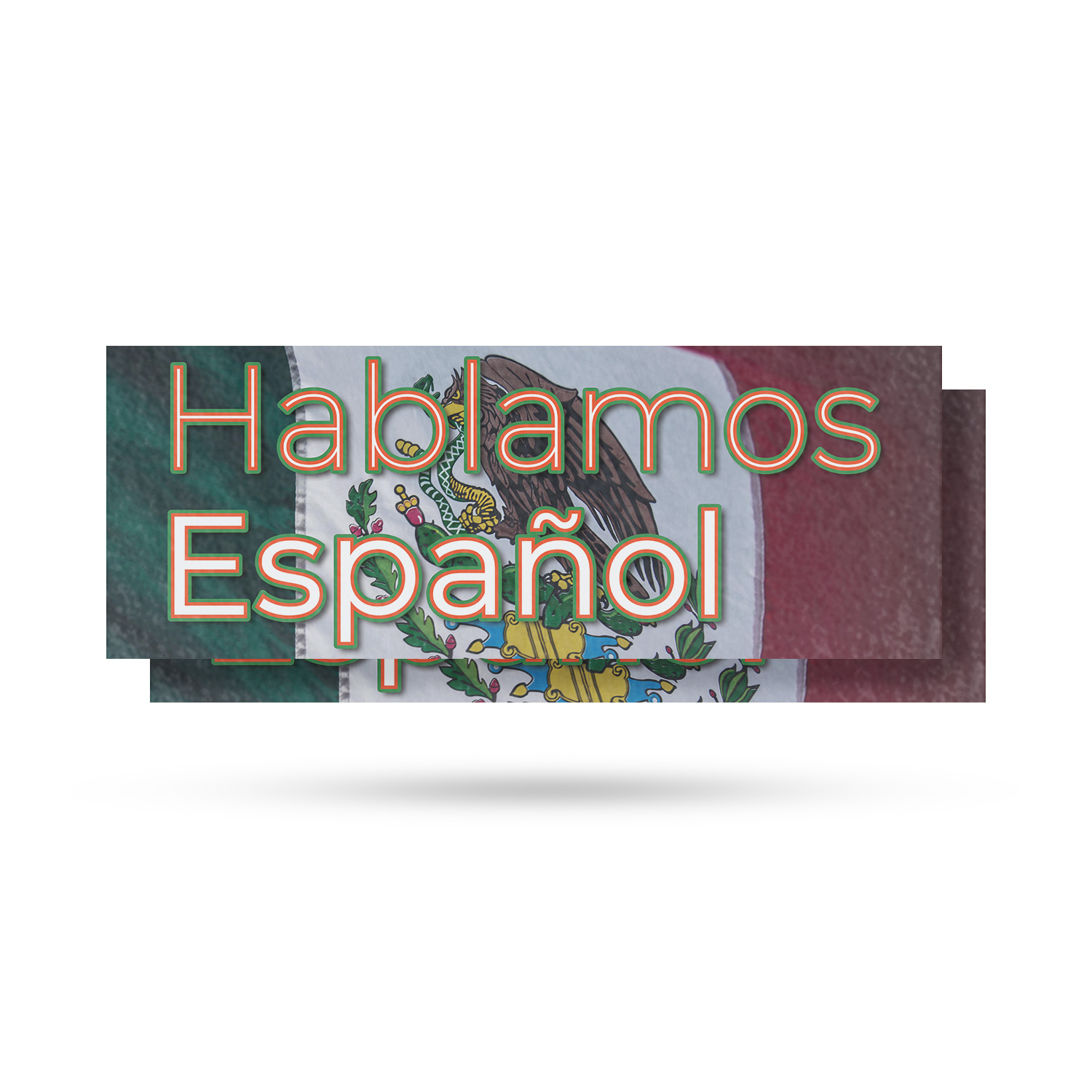 Hablamos Español Vinyl Decal 2 Pack of 24 Inch x 9 Inch Weatherproof ...