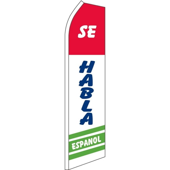 Hable Espanol Swooper Flag