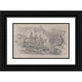 thumbnail image 1 of Hablot Knight Browne 24x16 Black Ornate Framed Double Matted Museum Art Print Titled: Mr. Hawks Thinks He Had Better Turn Back, 1 of 5