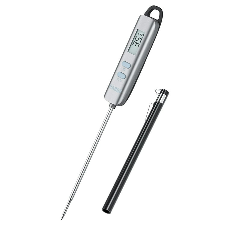 Habor Meat Thermometer, Digital Cooking Thermometer with Super Long Probe, Instant Read for Grilling Kitchen BBQ, Gray