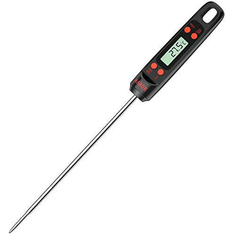 Habor Meat Thermometer, Digital Cooking Thermometer with Super Long Probe, Instant Read for Grilling Kitchen BBQ, Gray