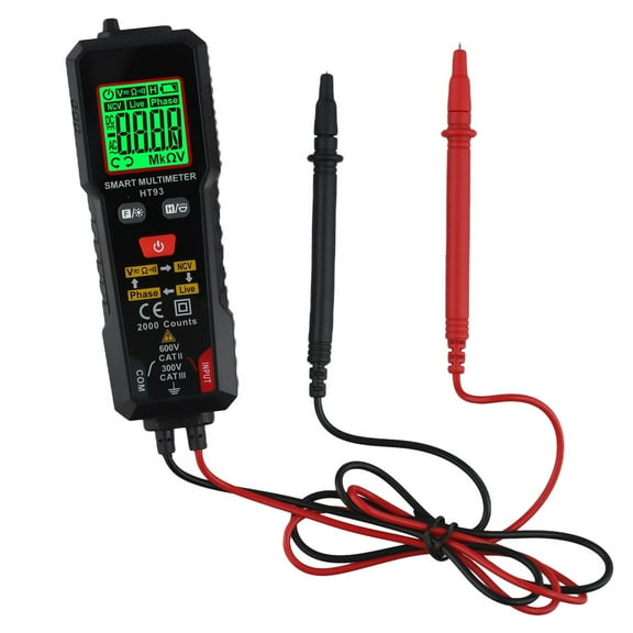 Habotest Ht93 Digital Multimeter Voltage Tester 2000 Count Ac/Dc Voltmeter True Rms Ncv Phase Test Auto-Range Multimeter Smile Home