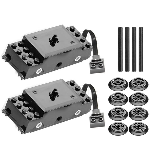Habow Technic Power-Functions Train-Motor-Set 88002 (2Pieces) Compatible with mainbrands Building Block MOC Technic-Parts