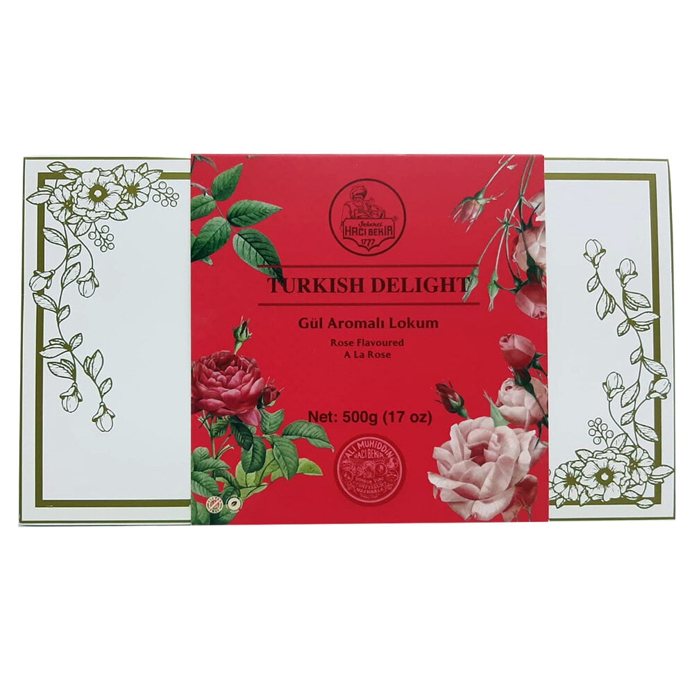 Hacı Bekir Rose Flavored Turkish Delight, 500g