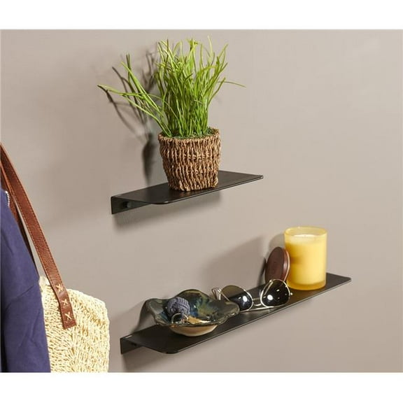 Haceka 2010557 Haceka Metal Floating Shelf Matte Black 10'