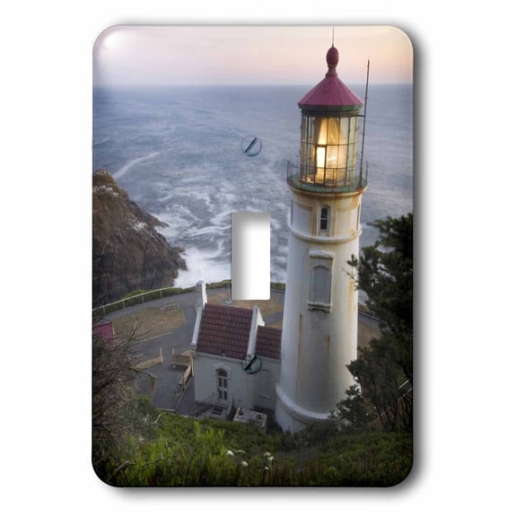 3dRose, Haceta Head lighthouse, Oregon, USA - US38 RKL0018 - Raymond Klass, single toggle switch