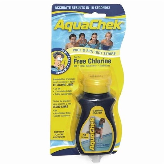 Hach AC511242CS Aquachek Chlorine Test Strip, Yellow - Case of 12