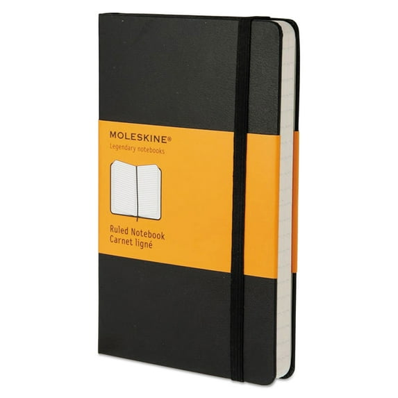 Hachette Book Group Hard Cover Notebook, Narrow Rule, Black Cover, 5.5 X 3.5, 192 Sheets