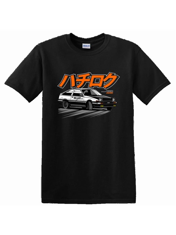 Hachiroku T Shirt Initial D Anime Car Design Graphic Tee for Car Enthusiasts
