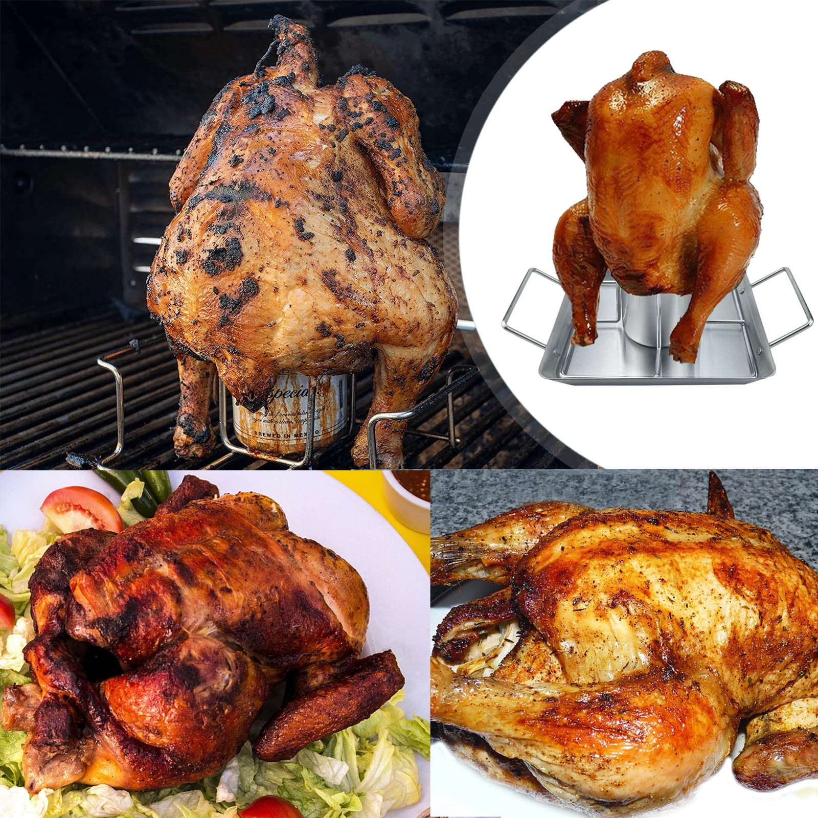 Hachum Perforated Stainless Steel Turkey Chicken Poultry Deep Frying ...