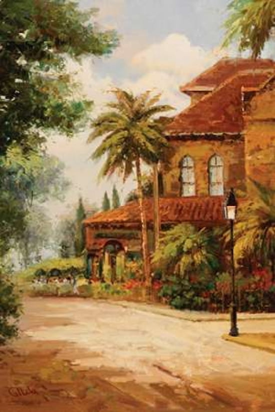 Hacienda de Santiago - Vertical Crop Canvas Art - Bolo (12 x 18)