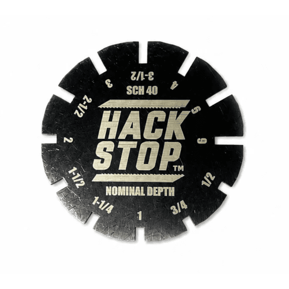 Hack Stop SCH 40 PVC Conduit Blade Depth Setting Caliper