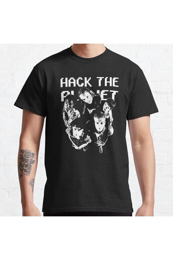 Hack the Planet Black S-3XL Unisex T-Shirt