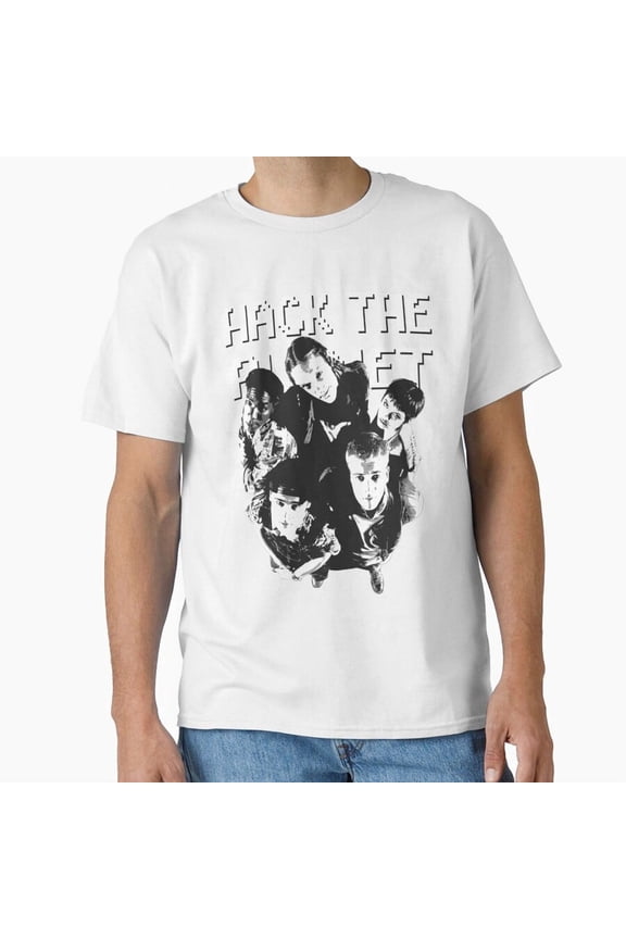 Hack the Planet Cyberpunk Retro 90s Tech Computer Hacker Thriller T-Shirt