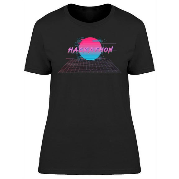 Hackathon Retrowave T-Shirt Women -Image by Shutterstock, Female Medium