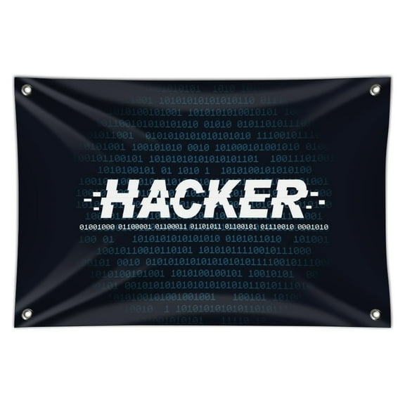 Hacker Binary Code Geek Nerd Home Business Office Sign