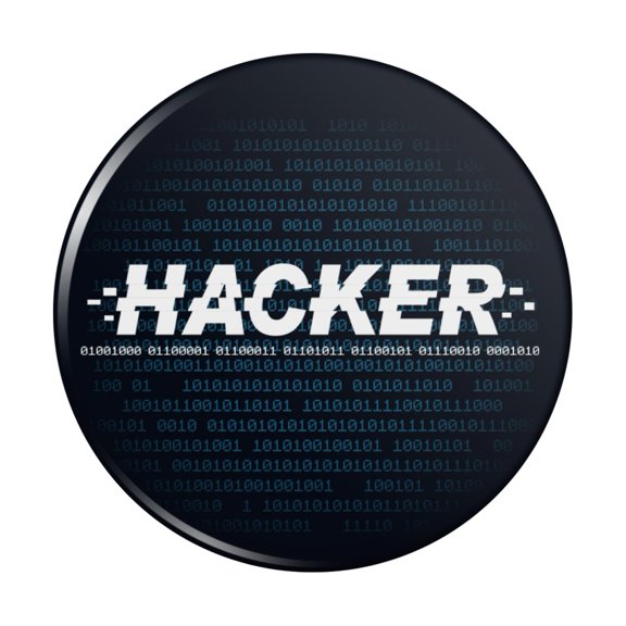 Hacker Binary Code Geek Nerd Kitchen Refrigerator Locker Button Magnet
