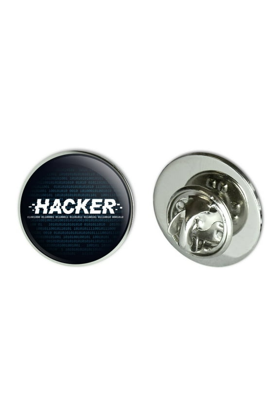Hacker Binary Code Geek Nerd Metal 0.75" Lapel Hat Pin Tie Tack Pinback