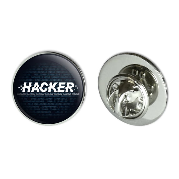 Hacker Binary Code Geek Nerd Metal 0.75" Lapel Hat Pin Tie Tack Pinback