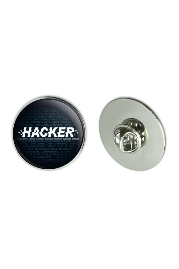 Hacker Binary Code Geek Nerd Metal 1.1" Tie Tack Hat Lapel Pin Pinback