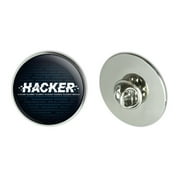 Hacker Binary Code Geek Nerd Metal 1.1 Tie Tack Hat Lapel Pin Pinback