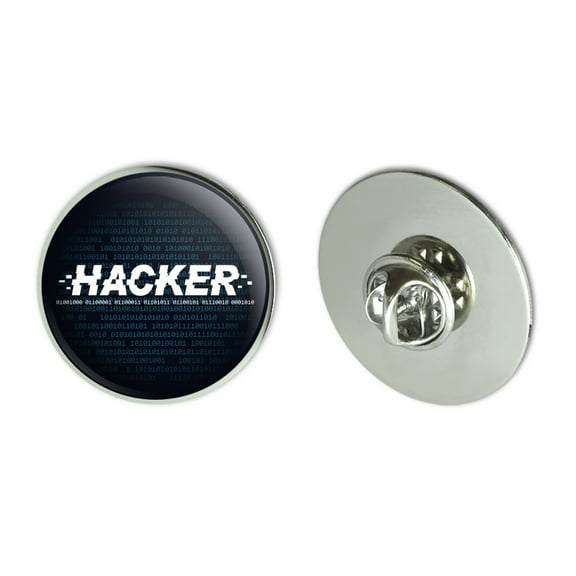 Hacker Binary Code Geek Nerd Metal 1.1" Tie Tack Hat Lapel Pin Pinback