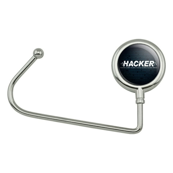 Hacker Binary Code Geek Nerd Purse Bag Hanger Holder Hook