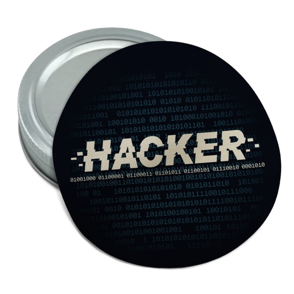 Hacker Binary Code Geek Nerd Round Rubber Non-Slip Jar Gripper Lid Opener