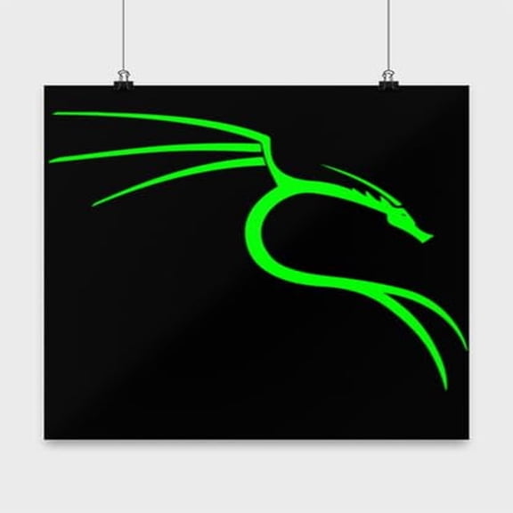 Hacker Dragon Coding Art - Tech Enthusiasts - 13x13 Poster Print - Black Wall Decor