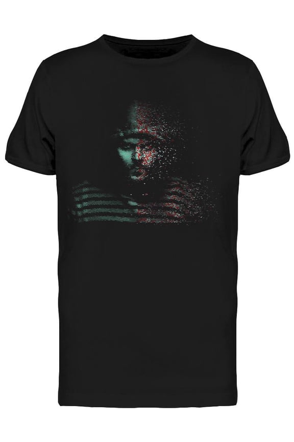 Hacker Man Hood T-Shirt Men -Image by Shutterstock, Male x-Large