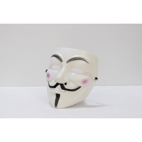 Hacker Style Mask White Costume Party Prop for Adults Cosplay Accessory