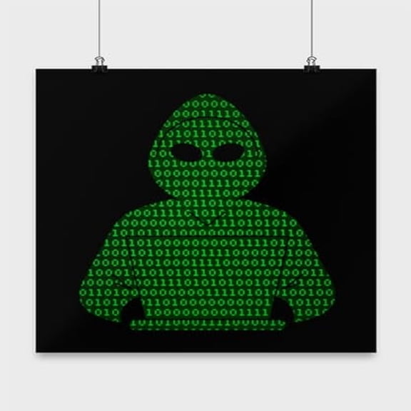 Hacker Poster - 13x13 - Wall Decor for Tech Enthusiasts Gift
