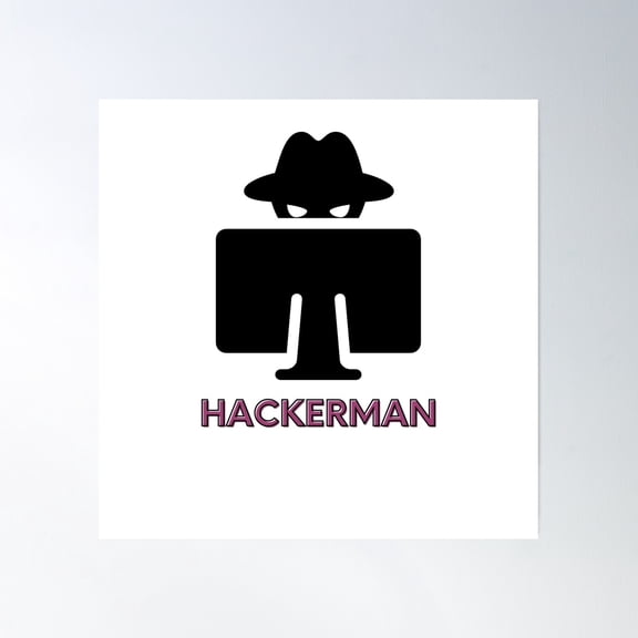 Hackerman Poster Wall Art, Modern Wall Decor, 30x30 UNFRAMED