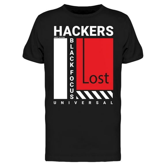Hackers Black Focus Lost T-Shirt Men -Image by Shutterstock, Male x-Large