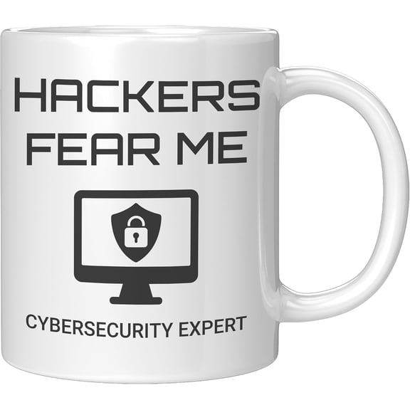 Hackers Fear Me Mug 11oz White Ceramic Funny Cybersecurity Expert Coffee Cup Gift for IT Professionals, Ethical Hackers, Network Admins, Tech Lovers